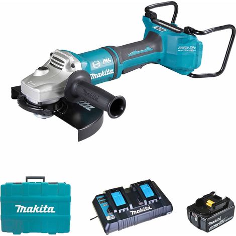 Amoladora Ø 230 mm 36 V => 2 x 18 V Li-Ion 5 Ah MAKITA - 2 baterías, cargador, maletín - DGA901T2U2 (1/4)