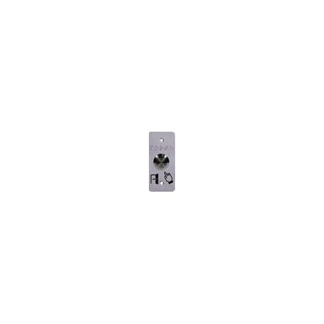 BOUTON POUSSOIR D 19 SUR PLAQUE INOX 40 X 85 - 4M