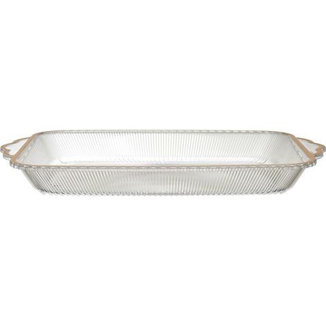 Plateau en plastique Mirage avec bordure dorée, style glamour vintage (1/5)