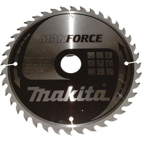 Makita Kreissägeblatt MAKFORCE 210/30 mm, 40 Zähne, 1,6 mm, Holz