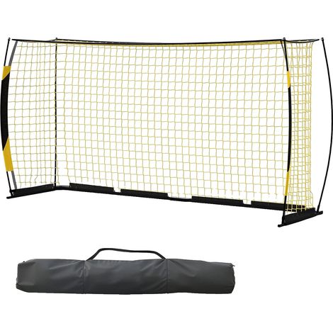 But de football, Design portable, Cadre en métal durable, Jaune (1/2)