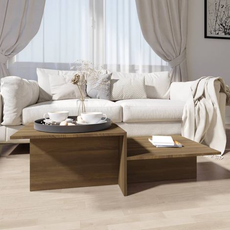 Couchtisch Braun Eichen-Optik 111,5x50x33 cm Holzwerkstoff (1/5)