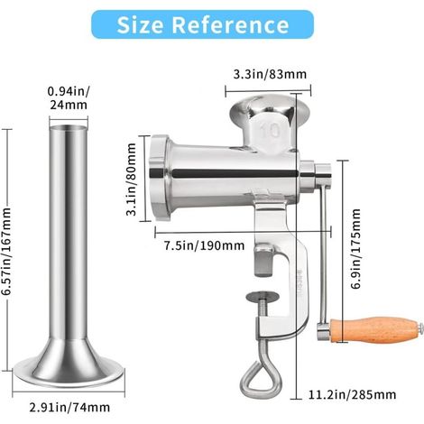 Tubi per insaccare salsicce per tritacarne, kit da 12 pezzi per insaccare salsicce per tritacarne (1/3)