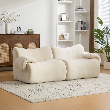 Canapé - SOGEU - W3633P459381 - Modulable - Chenille beige - Accueil moelleux (1/5)
