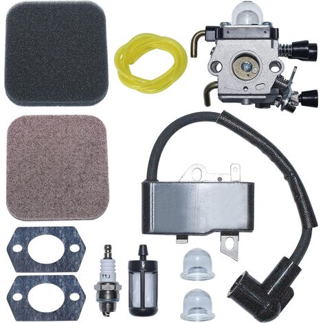 For Stihl FS75 FS80 FS80R FS85R FS85T FS85RX Trimmer, Carburetor Kit, 4140-120-0619 4137-120-0606, Replace For Zama C1Q-S186 C1Q-S71 C1Q-S97A C1Q-S97B C1Q-S97C C1Q-S66 C1Q-S153 C1Q-S143 (1/5)