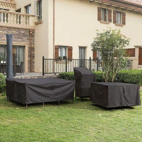 Housse de protection pour meubles de jardin, très grande housse carrée pour table de jardin, résistante aux déchirures et à la poussière, rectangulaire – 180 x 135 x 90 cm (1/3)