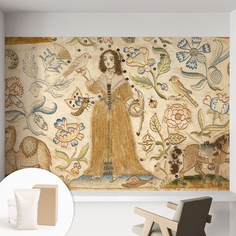 Papier peint intissé mural avec colle pour salon et chambre Décoration murale rapide - Colle incluse gratuite Nature colorée 152x104 cm (1/5)