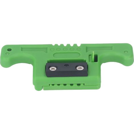Dénudeur de fibre optique 5 fils, outil d'incision longitudinale pour câble à ruban, diamètre 1,9-3,0mm, vert, pour épissurage et maintenance. (1/5)