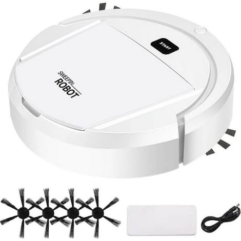 Aspirateur robot Vankin 3 en 1 : aspiration et lavage des sols, contrôle Wi-Fi, recharge automatique, format compact. (1/5)