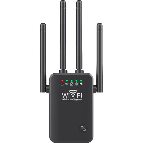 Amplificateur de signal WiFi 5G/4G 2026, répéteur de réseau sans fil Gigabit pour la maison, amplificateur WiFi longue portée et mise à niveau d'amplificateur (version européenne/noir) (1/5)