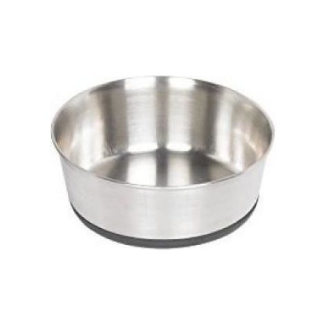 Bol en inox - - Modèle anti-dérapant - Couleur gris - Compatible lave-vaisselle - Rond