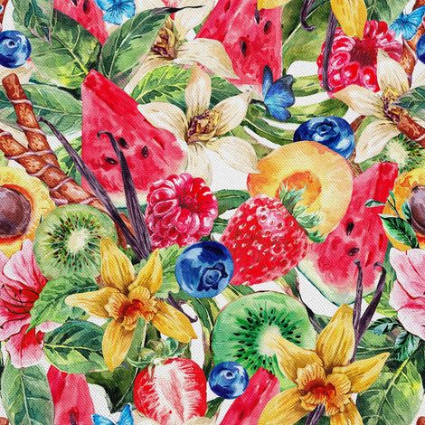 Telas decorativas para exteriores Oxford - Motivo de frutas pintadas (1/5)