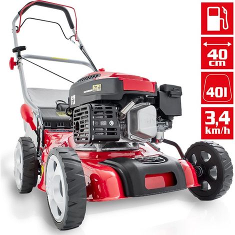 Tondeuse thermique 40cm – Moteur 4 temps 2,0 kW – Bac de ramassage 40L – Réglage hauteur 25-75mm – Pour surfaces jusqu'à 700m2 – Hecht (1/4)