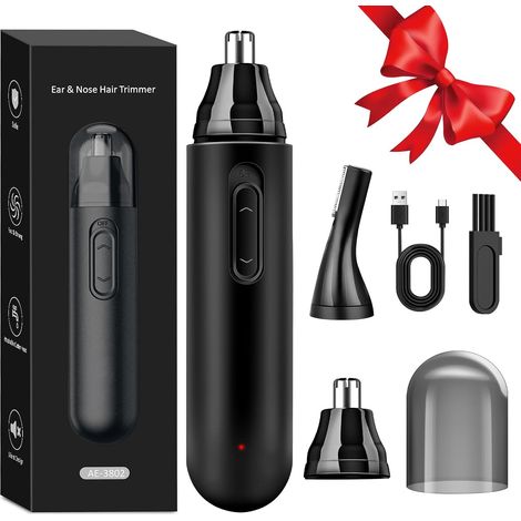 Tondeuse Nez, Coupe Poils Nez et Oreilles USB Rechargeable, LCD Écran, IPX7 Tondeuse Oreilles, Rasoir Nose pour Hommes et Femmes (1/5)
