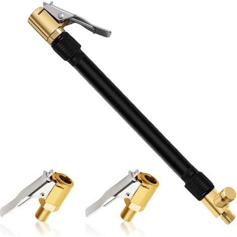 1 Pièce Tuyau de Gonflage de Pneu 30 cm avec 2 Embout Gonflage Pneu Voiture Tube D'extension de Gonfleur de Pneu pour Compresseur Accessoires de Pompe à Voiture Vélo Moto (1/4)