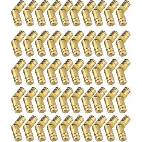 50 Pièces Mini Laiton Dissimulé Charnière, Charnières Meuble,nvisibles Charnières en T Charnière Cylindrique pour l'artisanat de Bricolage Boîte à Petits Meubles Hardware Box (1/4)