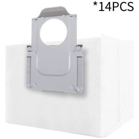 Lot de 14 sacs à poussière pour aspirateurs Roborock S8 MaxV Ultra/Qrevo Master/Qrevo S/Qrevo Pro/Qrevo Edge/Qrevo Slim/Qrevo MaxV/Qrevo Curv/Qrevo Plus/Q Revo/Saros 10R