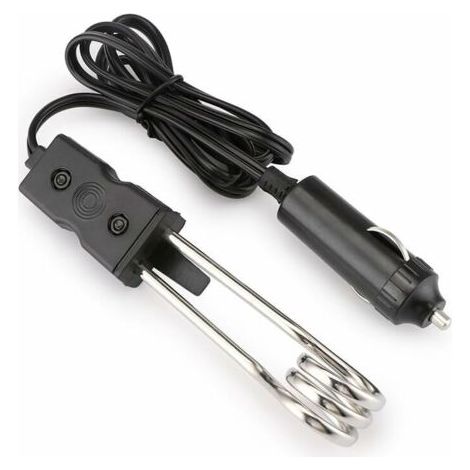 LaBlanc - Calentador de agua para coche, 12 V, eléctrico, automático, de inmersión, para café líquido, color negro