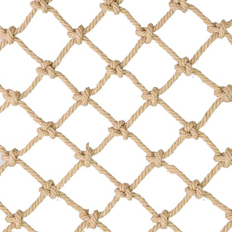 Rete decorativa per recinzione da giardino in corda di canapa, rete di sicurezza per interni ed esterni adatta per aree gioco, rete per balconi, 1X3 m (1/5)