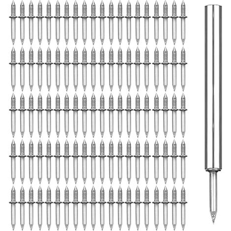 Lot de 100 clous de plinthe, double tête invisible, bois massif, pour parquet et rénovation intérieure (1/5)