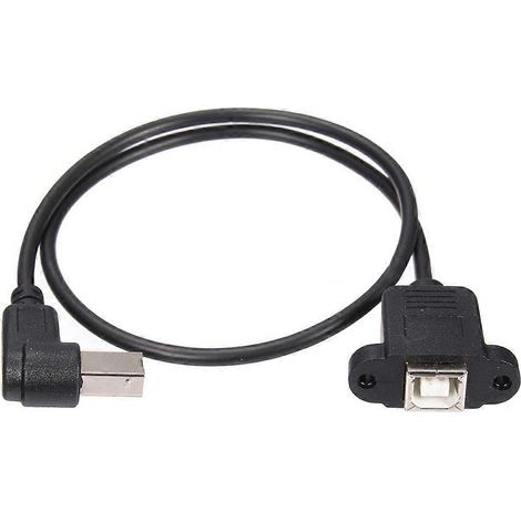 Câble imprimante USB 2.0 mâle B vers femelle B, rallonge 50 cm, adaptateur connecteur robuste pour scanner et périphérique, compatibilité universelle (1/5)
