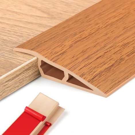 (Grain de Bois Jaune, 1015mm(H),1M(L))Barre de Seuil Adhesive PVC, Seuil de Porte, Profilés de Réglage en Hauteur en Vinyle,Rattrapage Niveau (1/5)