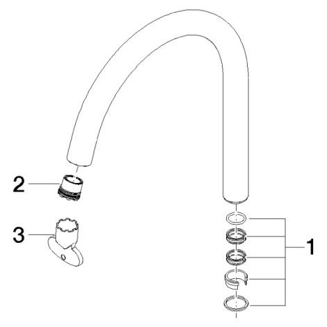 Dornbracht 90282232001-00 Bec de robinet Pièces de rechange