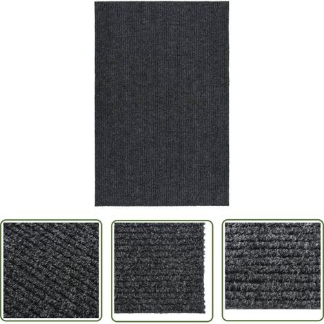 The Living Store Tapis 100x150 cm Anthracite - Tapis Entrée - Tapis Intérieur - Tapis Design - Tapis Moderne - Tapis Anthracite (1/5)