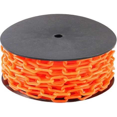 Chaîne de sécurité haute visibilité en plastique PP, facile à couper, pour parking, allée et événements (Orange) (1/5)