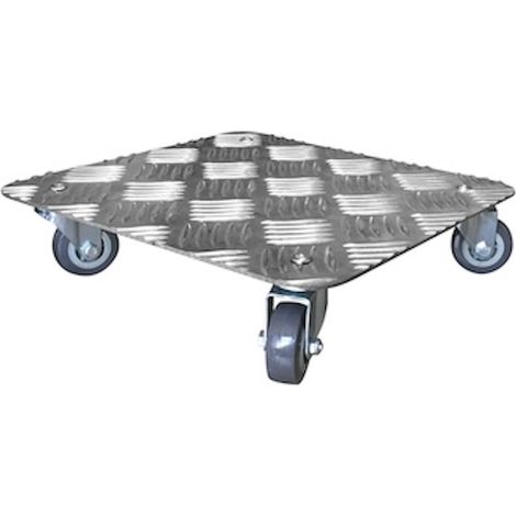 Support de pots aluminium à roulettes – Surface antidérapante – Charge max 100 kg – Pour pots jusqu'à 30x30 cm – Jany France
