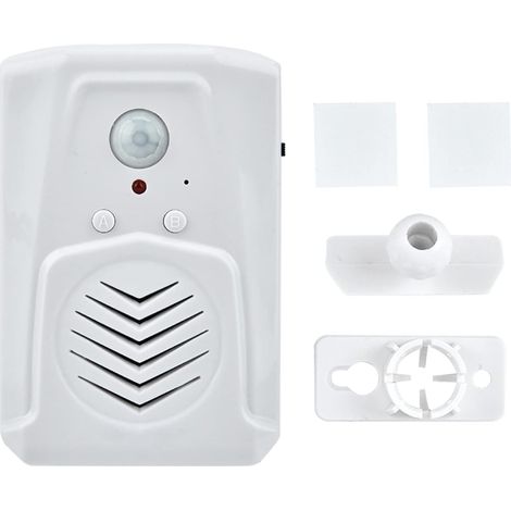 Sonnette MP3 à détecteur de Mouvement alimentée par USB/Piles, avec mémoire Flash de 4 Mo, Haut-Parleur d'alarme à Induction Infrarouge et Lecture en Boucle complète ou Simple (1/5)