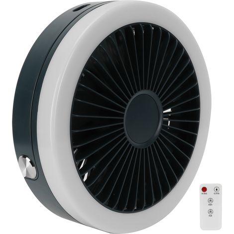 Ventilateur électrique intelligent avec télécommande, 3 vitesses, portable pour intérieur et extérieur - Bleu royal