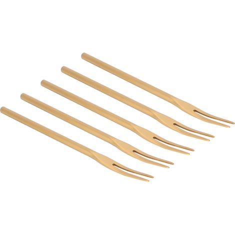 Lot de 5 fourchettes à fruits en acier inoxydable, originales et mignonnes, pour desserts et gâteaux, idéales pour la maison, le bar ou le bureau. (1/5)