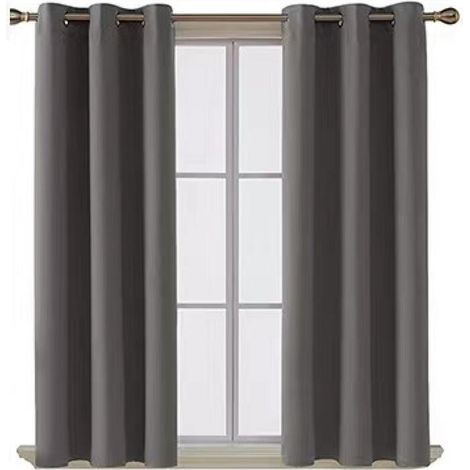 (2xL117xH137, Gris) Rideau Occultant 2 Pièces, Rideau Thermique Isolant Anti Chaleur Tenture Opaque à Oeillets Isolation Lumiere Anti UV Decoration Chambre Maison Salon Intérieurs.