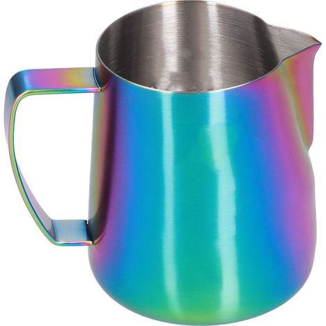 Pichet à lait inoxydable 304 pour mousse à lait et latte art, 400ml idéal pour café