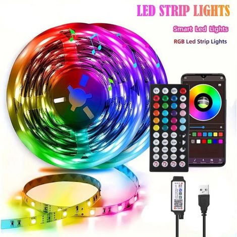 éclairage d'ambiance, rubans lumineux Bande LED 5V avec télécommande Bluetooth 44 boutons, 16 LED, bande LED USB, rétroéclair（Y143） (1/5)