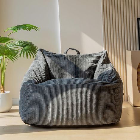 Pouf Poire Adulte, Canapé Poire en Velours Côtelé avec Mousse Inclus, Cosy Fauteuil de Salon (1/5)