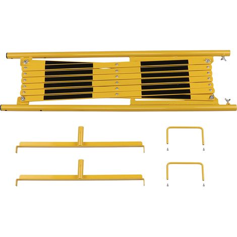 Barrière extensible - avec pieds - jaune / noir, longueur max. 3600 mm (1/5)