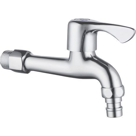 Faucet Head - Water Inlet - Female Thread G1/2 - Copper Body Stainless Steel Finish - For Kitchen Sink Bathroom Laundry Outdoor Wall Mount - 1 Piece