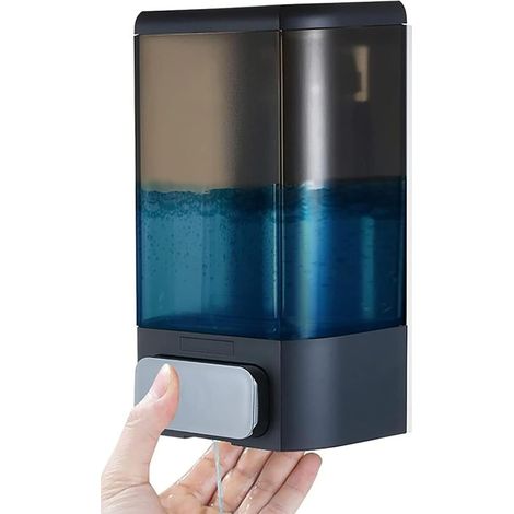 Manueller Wandseifenspender (1000 ml) für Flüssigseife, geeignet für Küche, Bad, Dusche, Shampoo, Duschgel und Restaurants. (1/5)