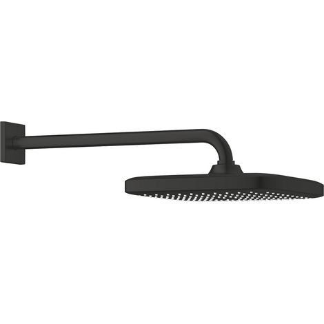 GROHE 26 687 243 TEMPESTA 250 Cube Conjunto de ducha con brazo mural 380 mm, 1 chorro Negro Mate - ref: 26 687 243