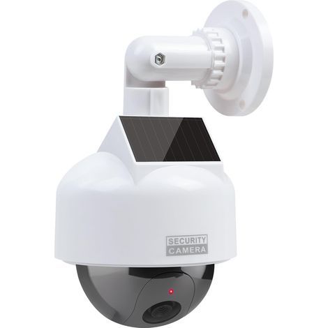 Caméra Solaire factice factice avec Objectif - Caméra de Surveillance factice - pour l'intérieur et l'extérieur (1/5)