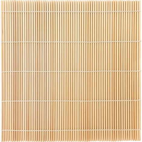 Sushi-Matte aus Bambus (1 Stück) – Ideal zum Zubereiten, Formen und Rollen von Sushi-Rollen und Nori-Blättern – Lebensmittelechtes Küchenzubehör – Aus natürlichem Bambus – 24 x 24 cm