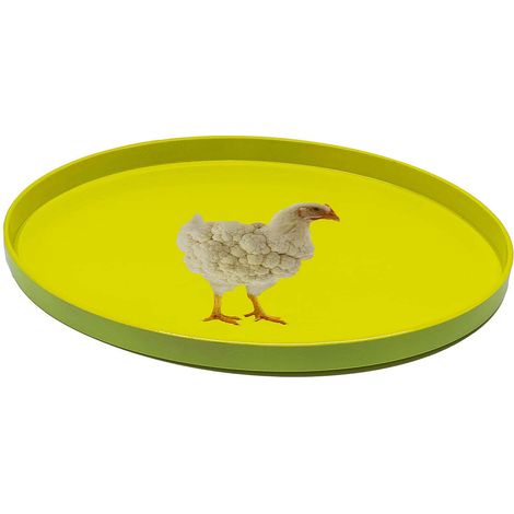 WD Lifestyle Vassoio Svuotatasche Ovale Gallina 28x17 cm – Vassoio Decorativo da Arredo (1/2)
