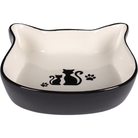 Gamelle duo de chat en céramique (1/4)
