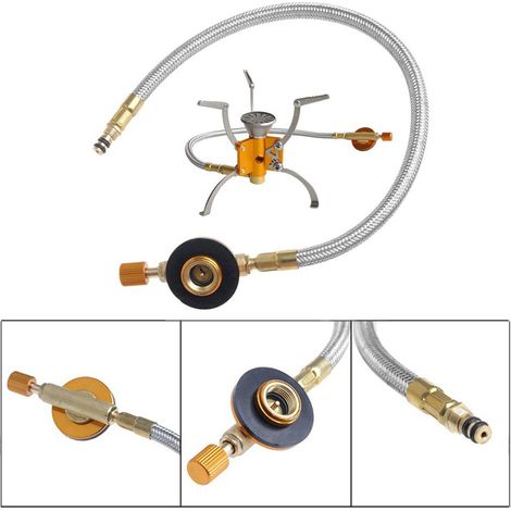 Raccord de cuisinière pour gaz, adaptateur de valve de bouteille pour barbecue extérieur et camping (1/4)