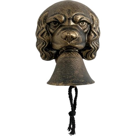 aus Gusseisen Hundeform Willkommensglocke Wandmontage für