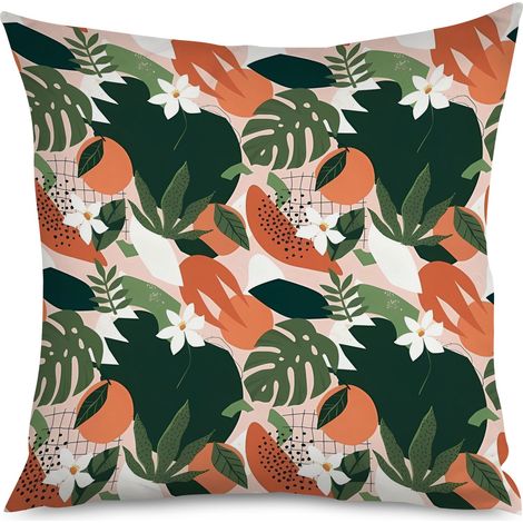 Housse de coussin fruit du dragon kawaii, rose (1/5)
