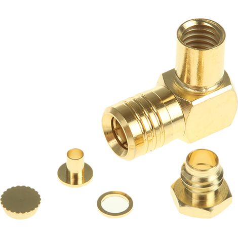 Connecteur coaxial RS PRO Femelle à angle droit, raccordement Cage à ressort 50O Montage sur câble ( Prix pour 1 )