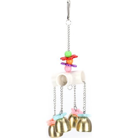 Adorables perroquets en jouet, clochette suspendue pour cage à oiseaux, accessoires de décoration (1/5)